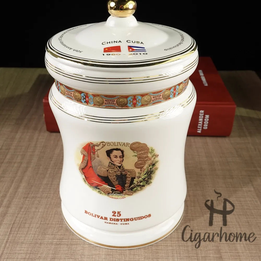 Bolívar Distinguidos 傑出人物 中古建交紀念陶瓷罐 中國地限_3
