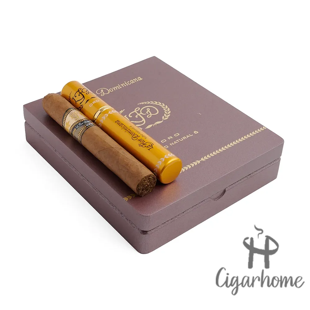 LA FLOR DOMINICANA ORO NATURAL 6  TUBO 5S
