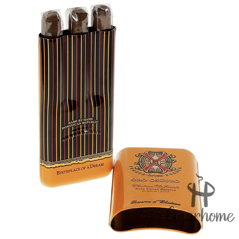 Arturo Fuente Opus X OXO Oro Oscuro Reserva D' Chateau Tin 3s_2